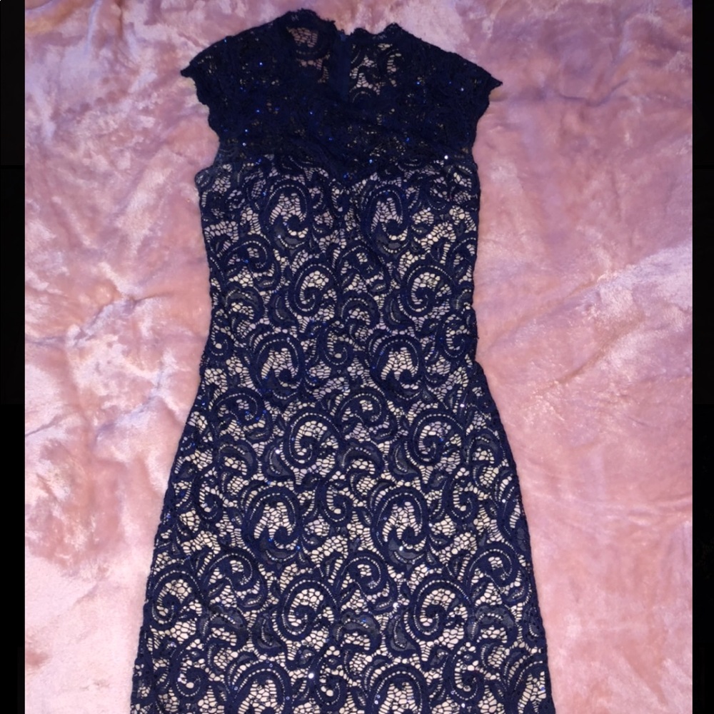 formal sequin lace dress